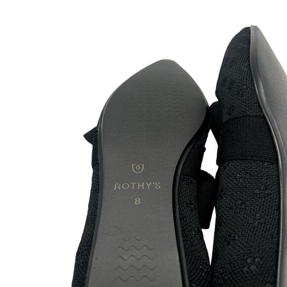 Rothy's Mary Jane Black Shimmer Pointed in Black‎ Size 8 - Picture 6 of 7